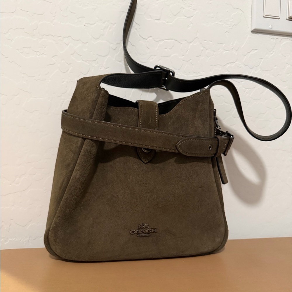 Coach Hadley Suede Shoulder Bag